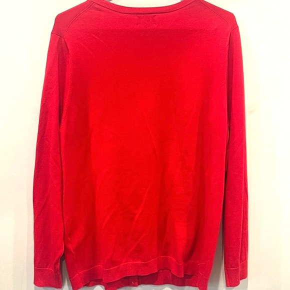 Lands' End Vibrant Red Cardigan NWOT - Picture 6 of 8